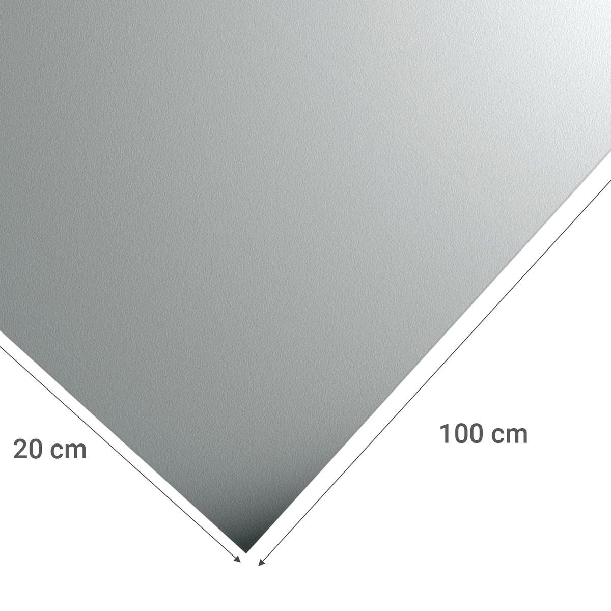 ALFER - Lamina lisa aluminio 20x100 cm