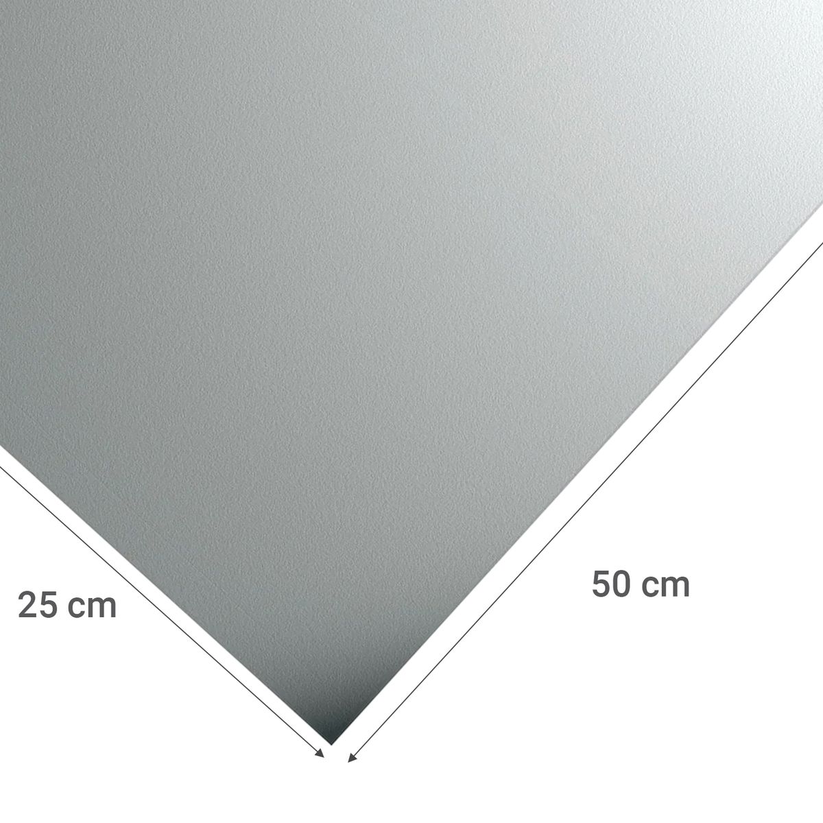 ALFER - Lamina lisa aluminio 25x50 cm