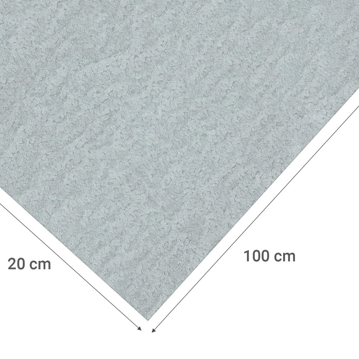 ALFER - Lamina lisa acero 20x100 cm