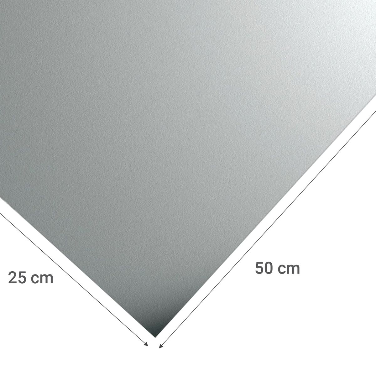 ALFER - Lamina lisa aluminio 25x50 cm