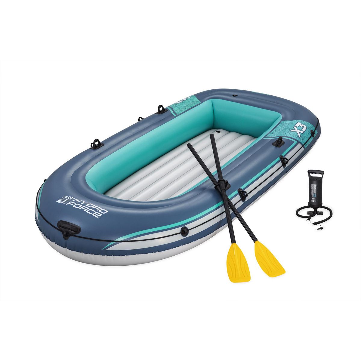BESTWAY - Bote Inflable 3 Persona(s) 294x137 cm Azul; Gris