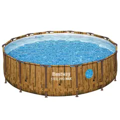 BESTWAY - Piscina Estructural 427x427x107 cm 13030 l + Bomba + Filtro + Escalera + Cobertor