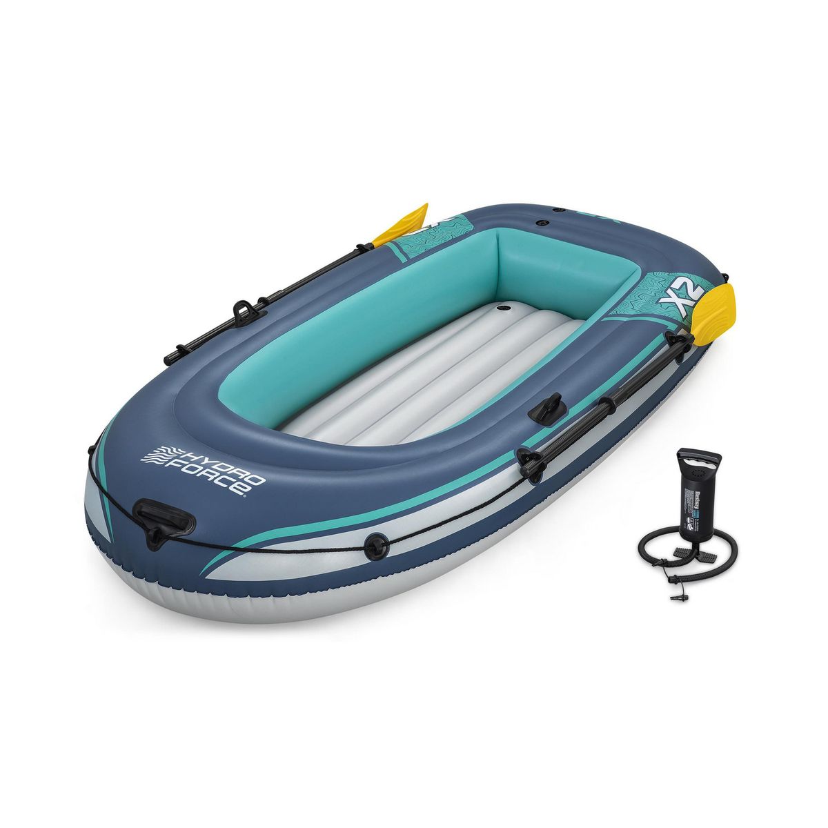 BESTWAY - Bote Inflable 2 Persona(s) 232x118 cm Azul/Gris