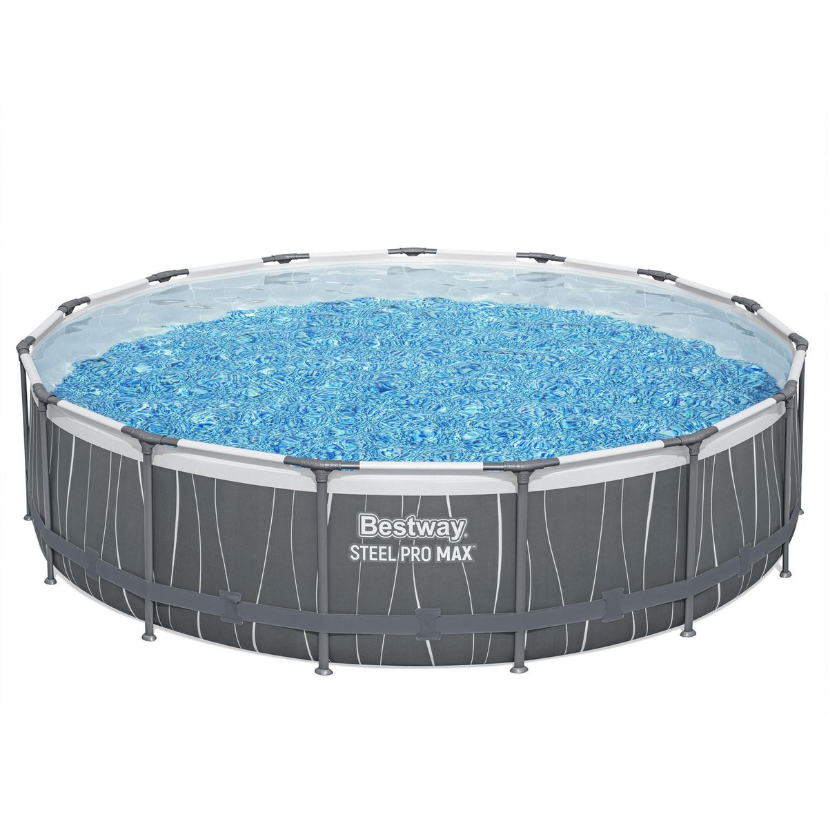 BESTWAY - Piscina Estructural LED 457x457x107 cm 14970 l + Bomba + Filtro + Escalera + Cobertor