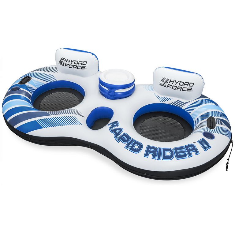 Flotador Inflable Doble Azul/Blanco 122x50x240 cm