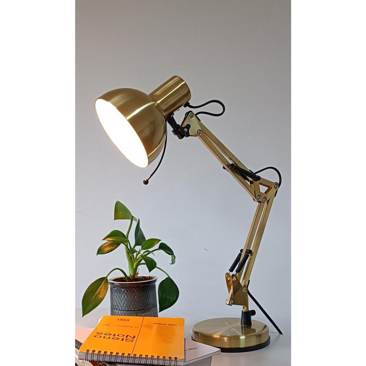 JUST HOME COLLECTION - Lámpara escritorio Modern Amarillo 16x37 cm