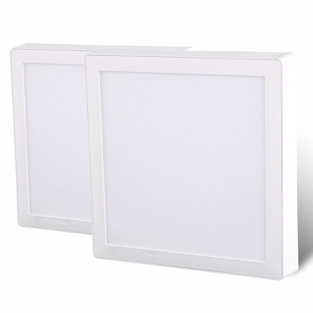 DAIRU - Panel Led Sobrepuesto Cuadrado Blanco 18W Luz Cálida