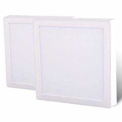 Imagen 2 del producto Pack 2 Panel Led Sobrepuesto Cuadrado Blanco 18W Luz Fría