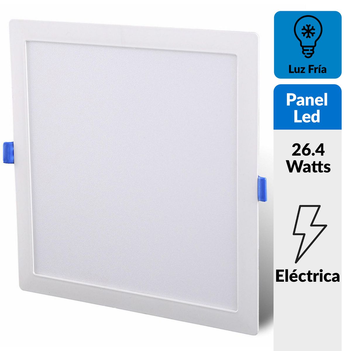DAIRU - Panel Led Empotrado Cuadrado Blanco 24W Luz Fría