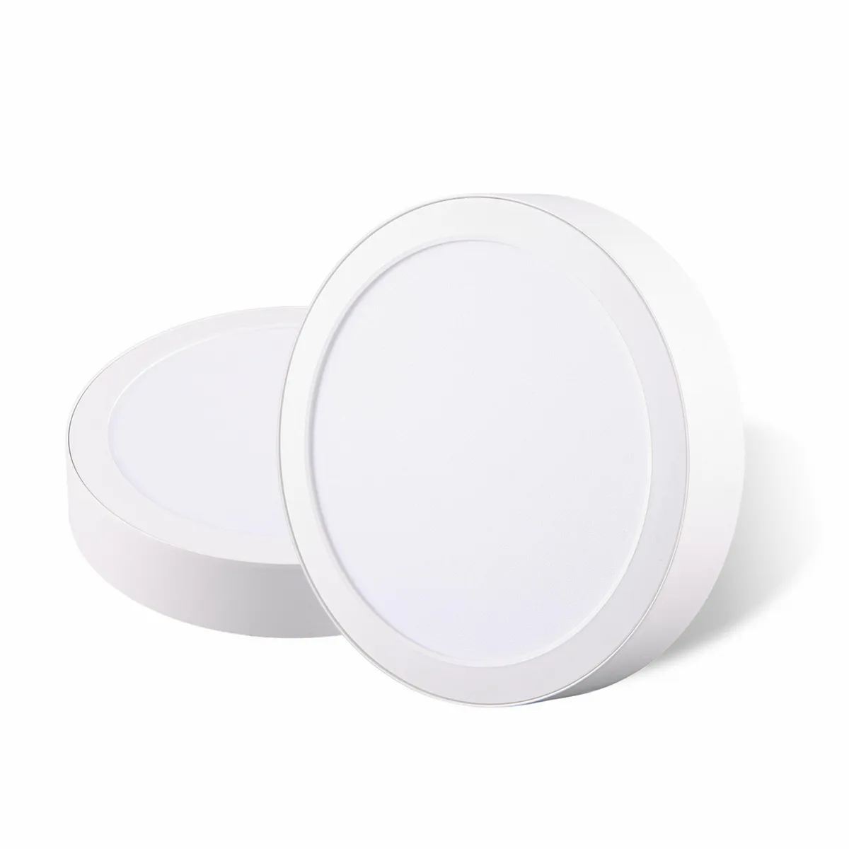 DAIRU - Pack 2 Panel Led Sobrepuesto Circular Blanco 18W Luz Cálida