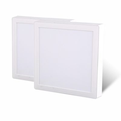Imagen 2 del producto Pack 2 Panel Led Sobrepuesto Cuadrado Blanco 24W Luz Fría