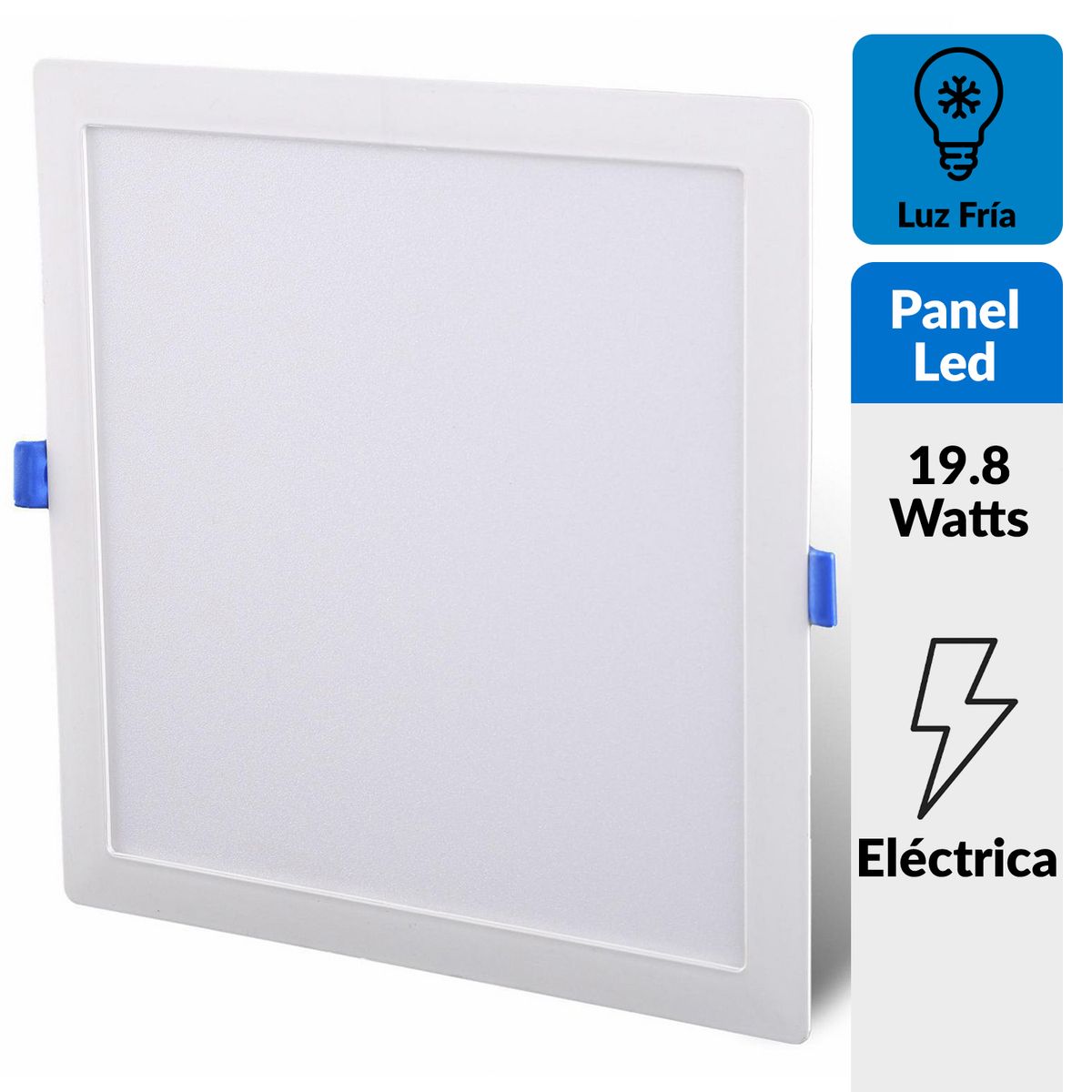 DAIRU - Panel Led Empotrado Cuadrado Blanco 18W Luz Fría