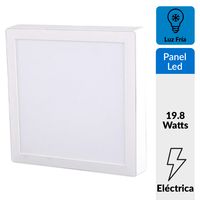 Panel Led Sobrepuesto Cuadrado Blanco 18W Luz Fría