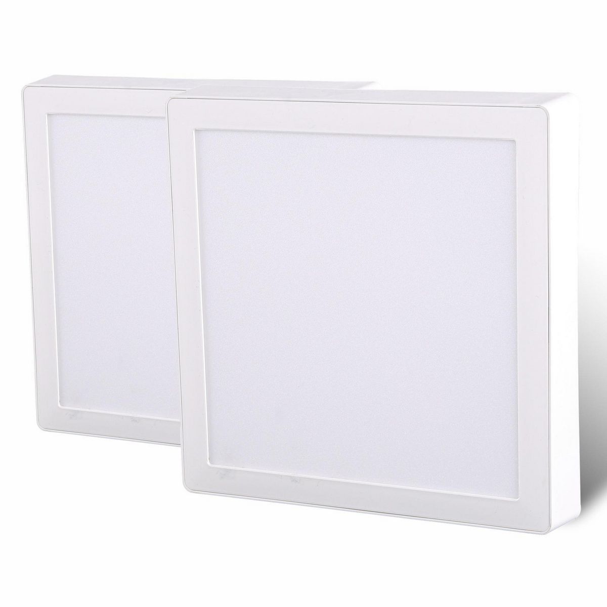 DAIRU - Panel Led Sobrepuesto Cuadrado Blanco 18W Luz Fría