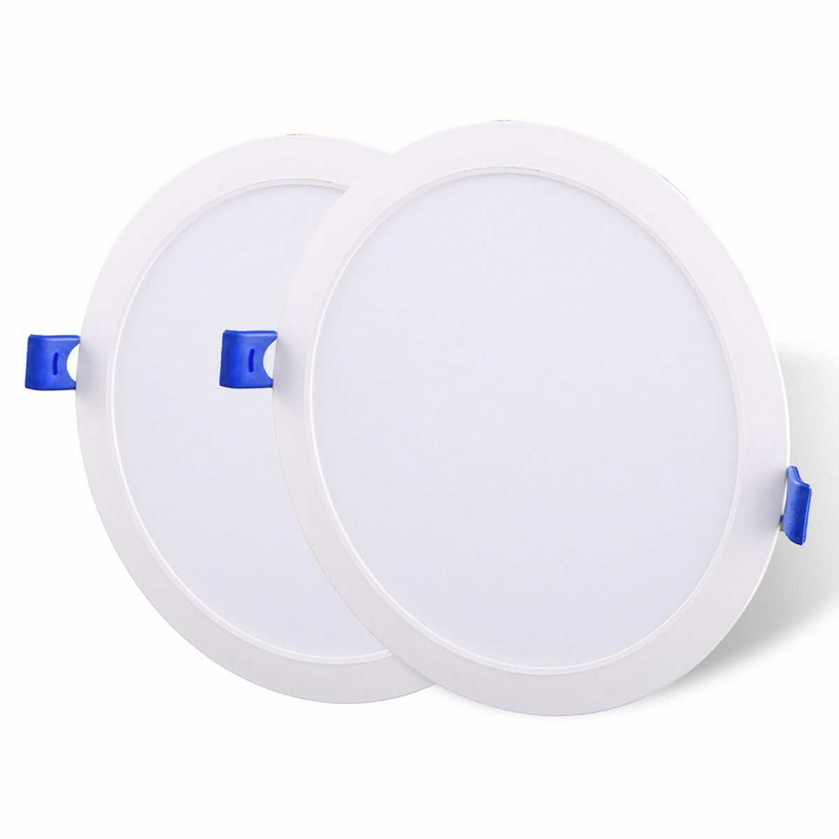 DAIRU - Pack 2 Panel Led Empotrado Circular Blanco 12W Luz Fría