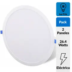 DAIRU - Set 2 paneles led empotrado Plástico Blanco
