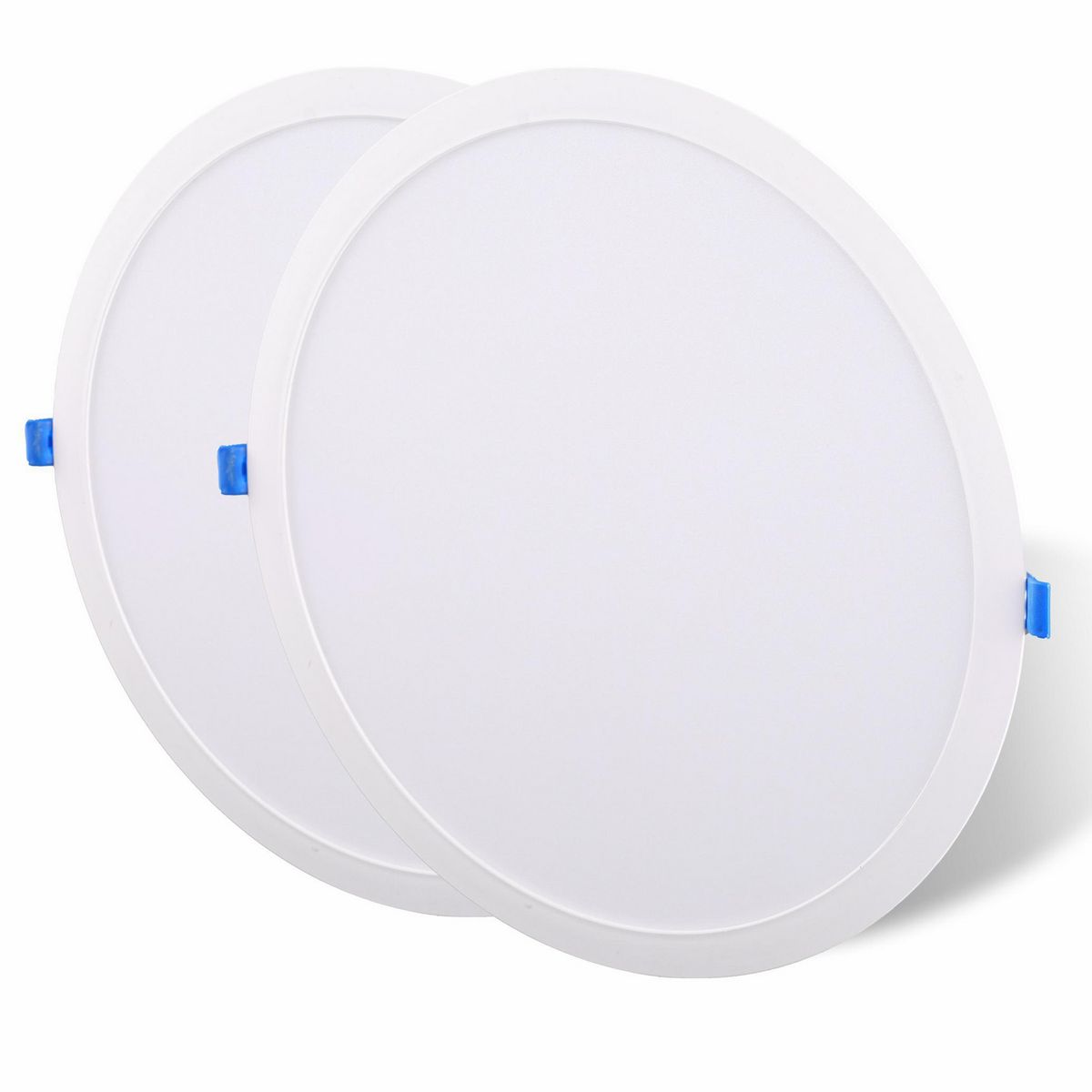 DAIRU - Pack 2 Panel Led Empotrado Circular Blanco 24W Luz Fría