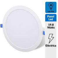 Panel Led Empotrado Circular Blanco 18W Luz Fría