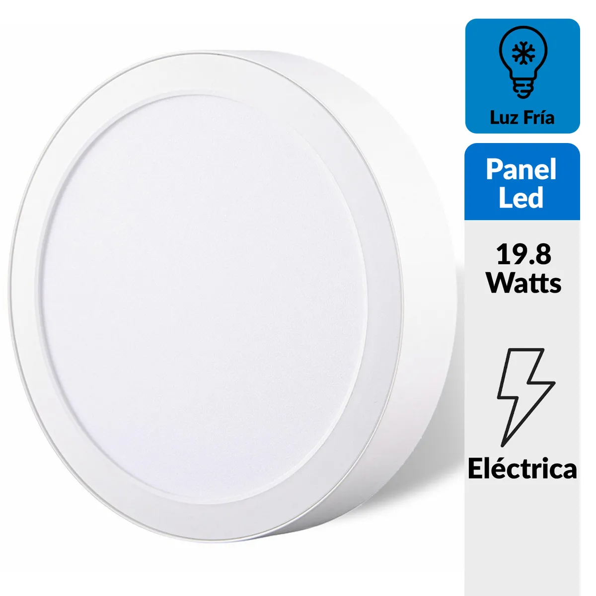 DAIRU - Panel Led Sobrepuesto Circular Blanco 18W Luz Fría