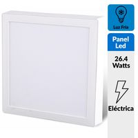 Panel Led Sobrepuesto Cuadrado Blanco 24W Luz Fría