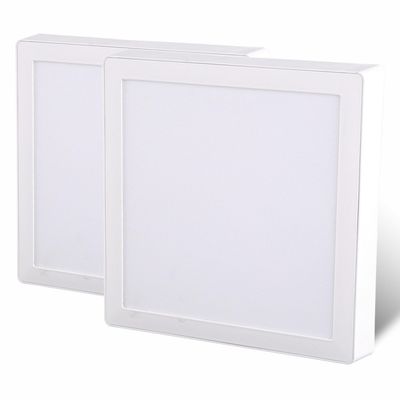 Imagen 2 del producto Pack 2 Panel Led Sobrepuesto Cuadrado Blanco 24W Luz Cálida