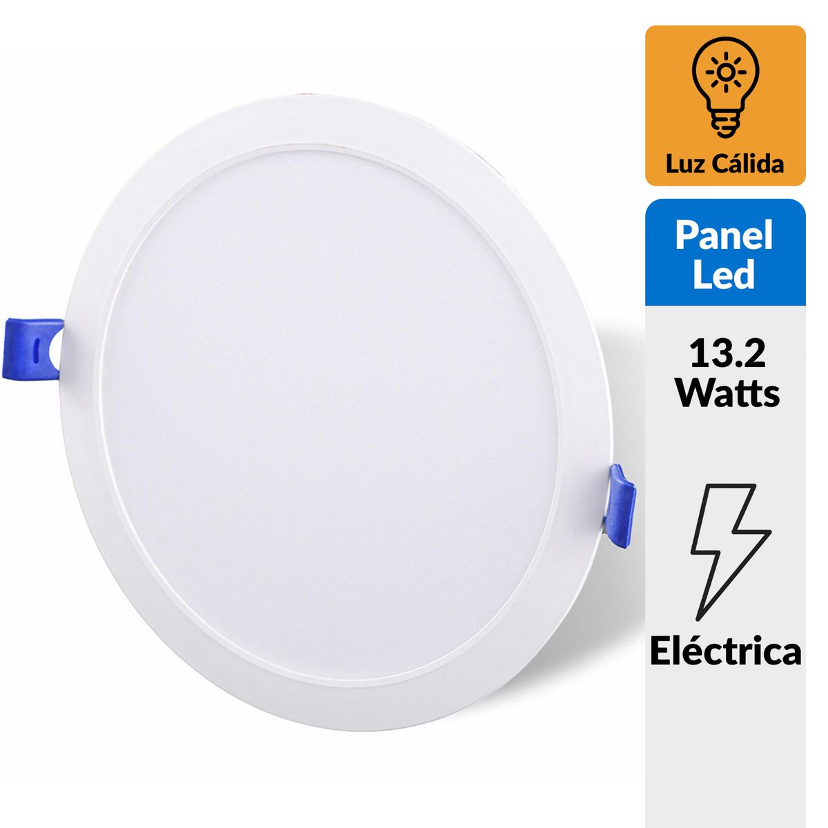 DAIRU - Panel Led Empotrado Circular Blanco 12W Luz Cálida