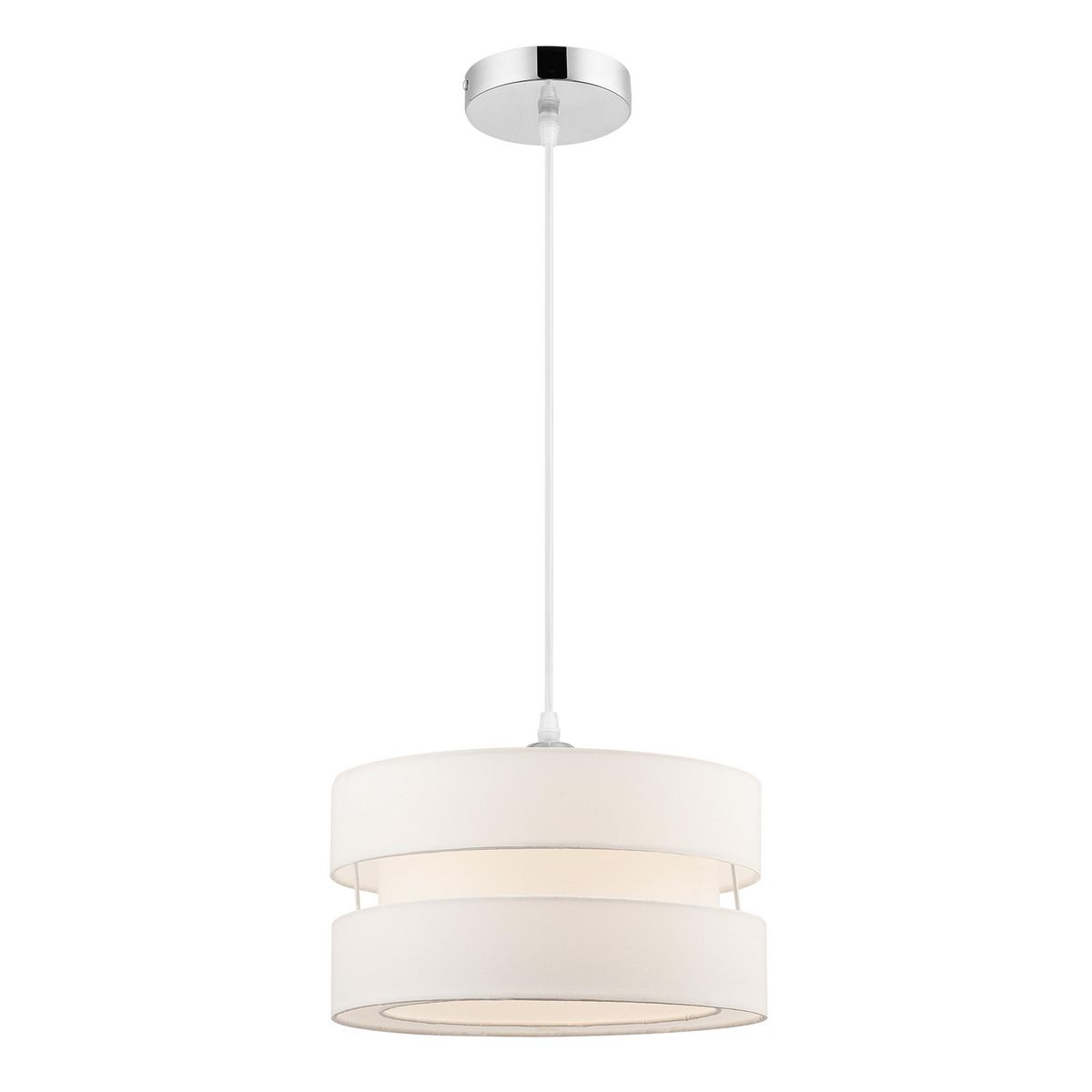 JUST HOME COLLECTION - Lámpara Colgante Tela Blanco