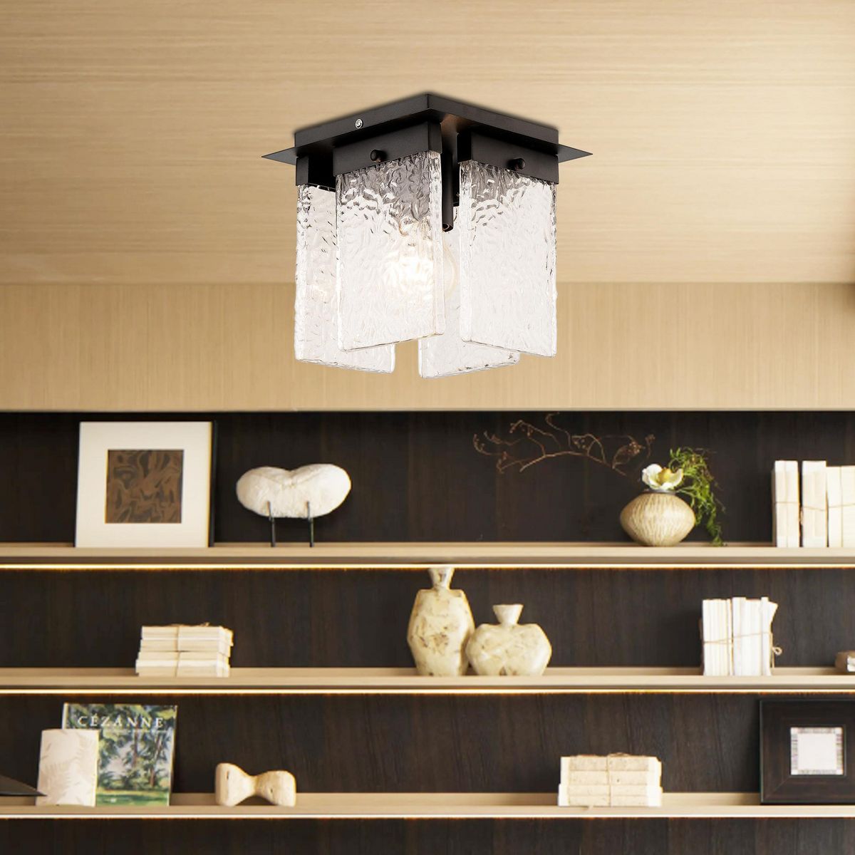 JUST HOME COLLECTION - Lampara Techo Terni Vidrio