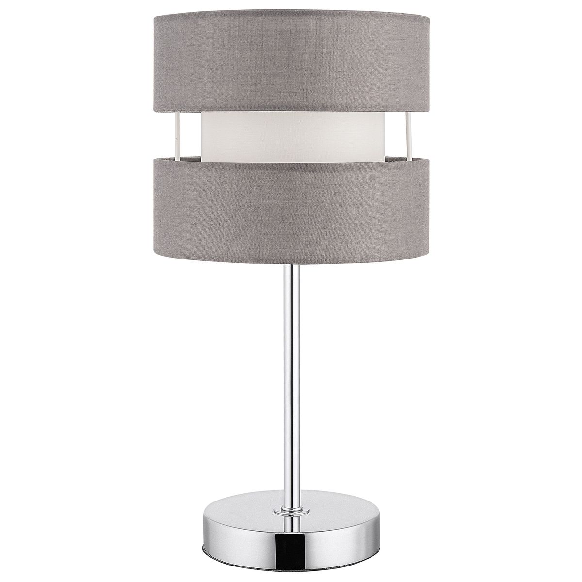 JUST HOME COLLECTION - Lámpara Mesa Tela Gris 18x35 cm