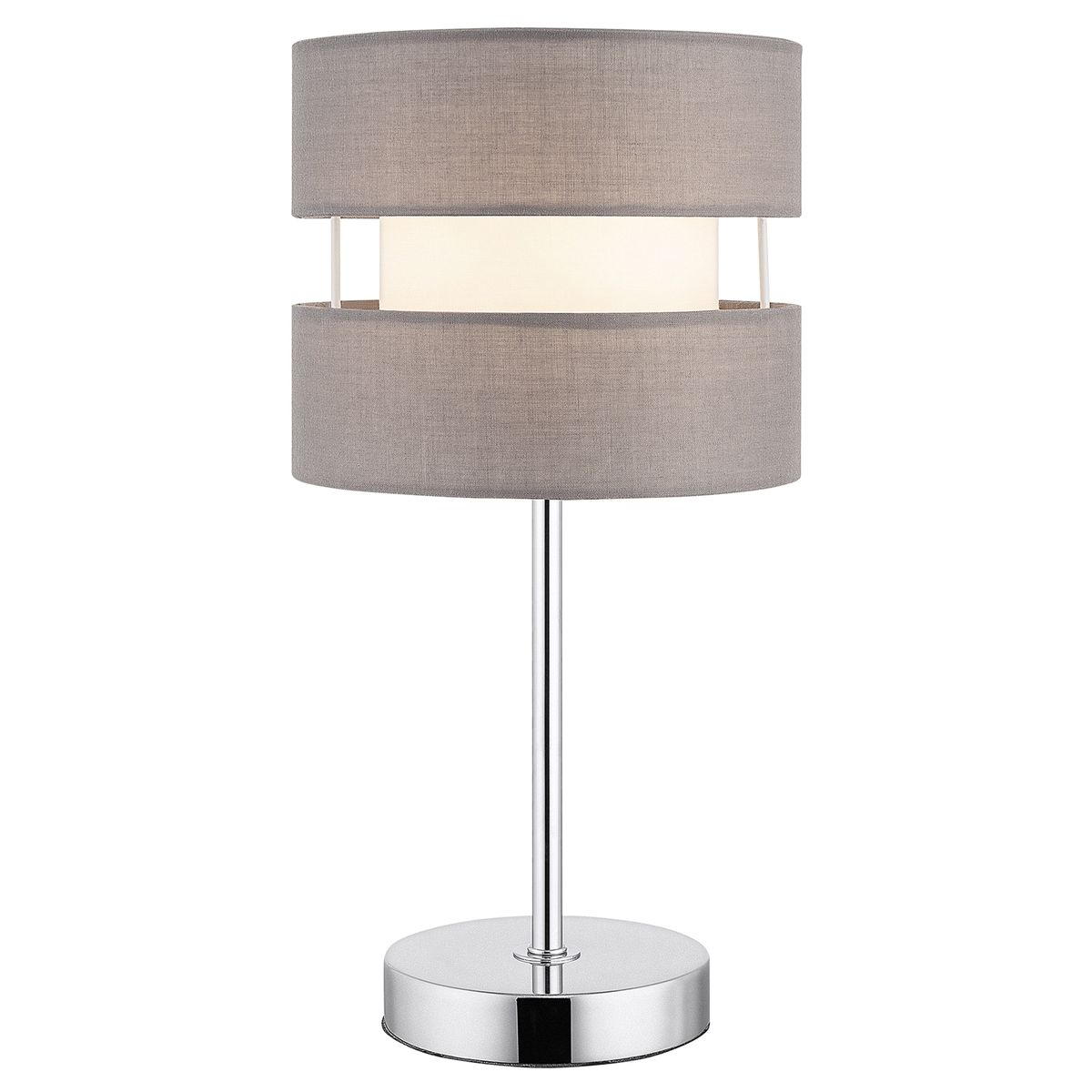 JUST HOME COLLECTION - Lámpara Mesa Tela Gris 18x35 cm