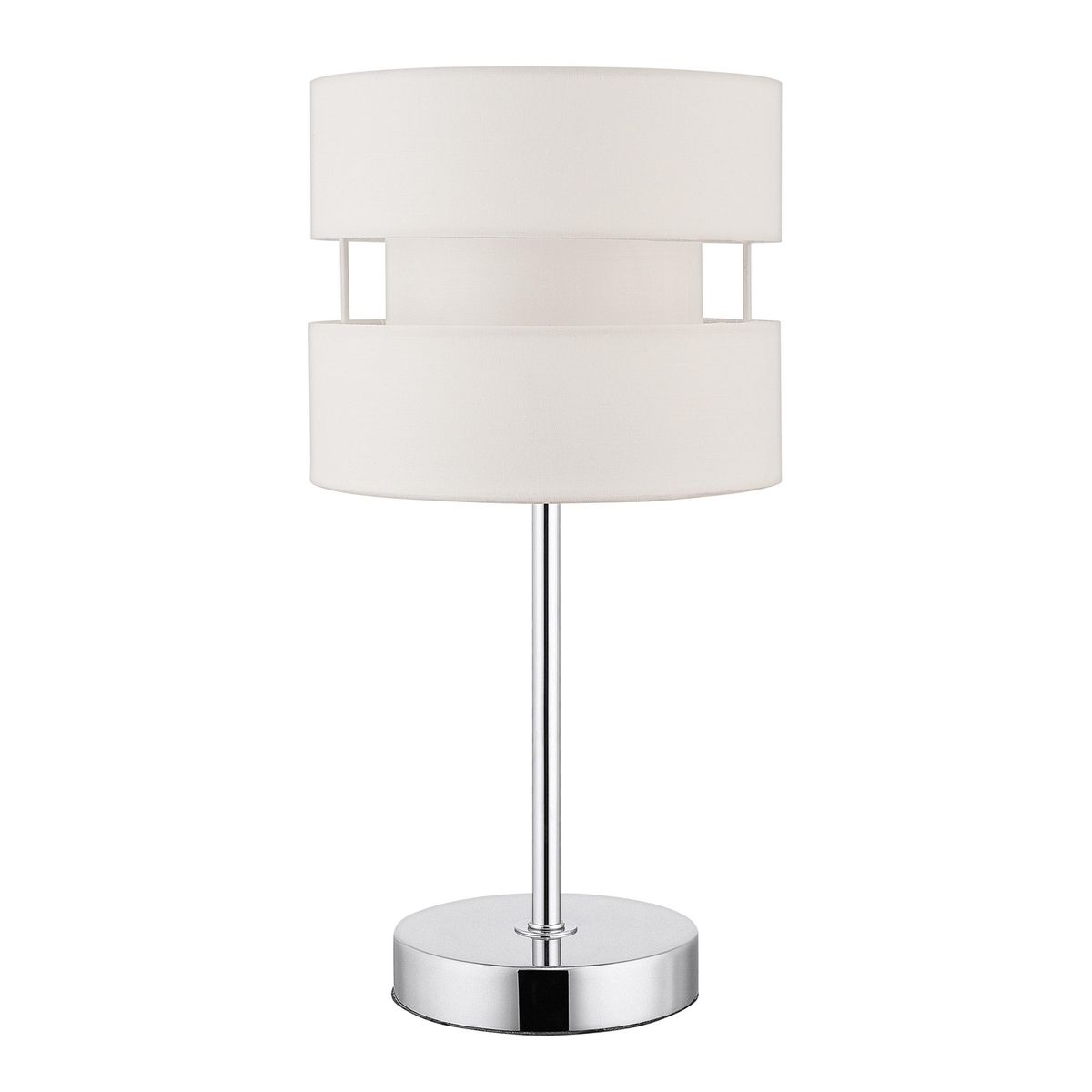 JUST HOME COLLECTION - Lámpara Mesa Tela Blanco 18x35 cm