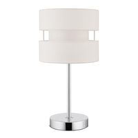 Lámpara Mesa Tela Blanco 18x35 cm