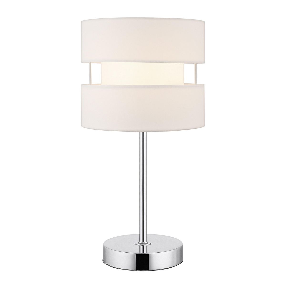 JUST HOME COLLECTION - Lámpara Mesa Tela Blanco 18x35 cm