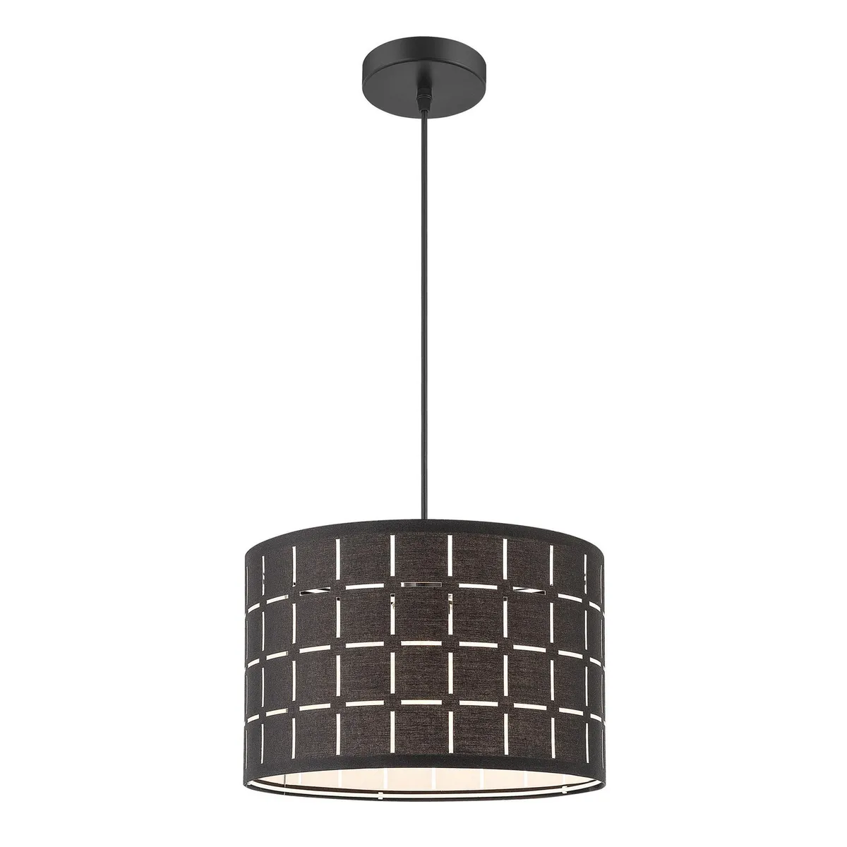 JUST HOME COLLECTION - Lámpara Colgante Tela Negro