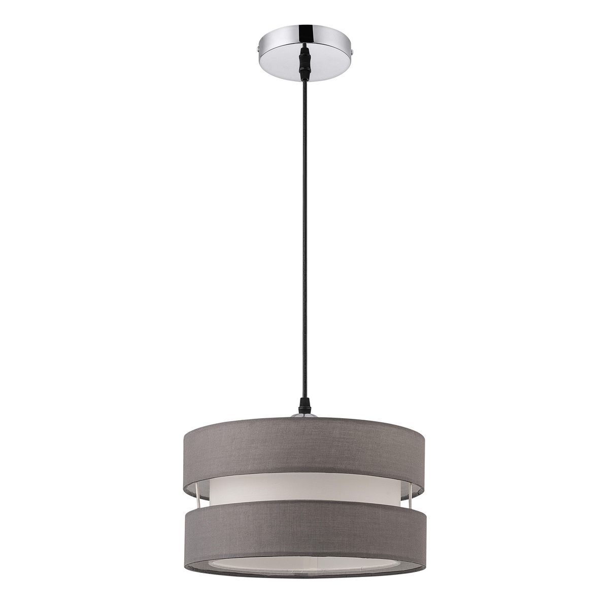 JUST HOME COLLECTION - Lámpara colgante Tela Gris