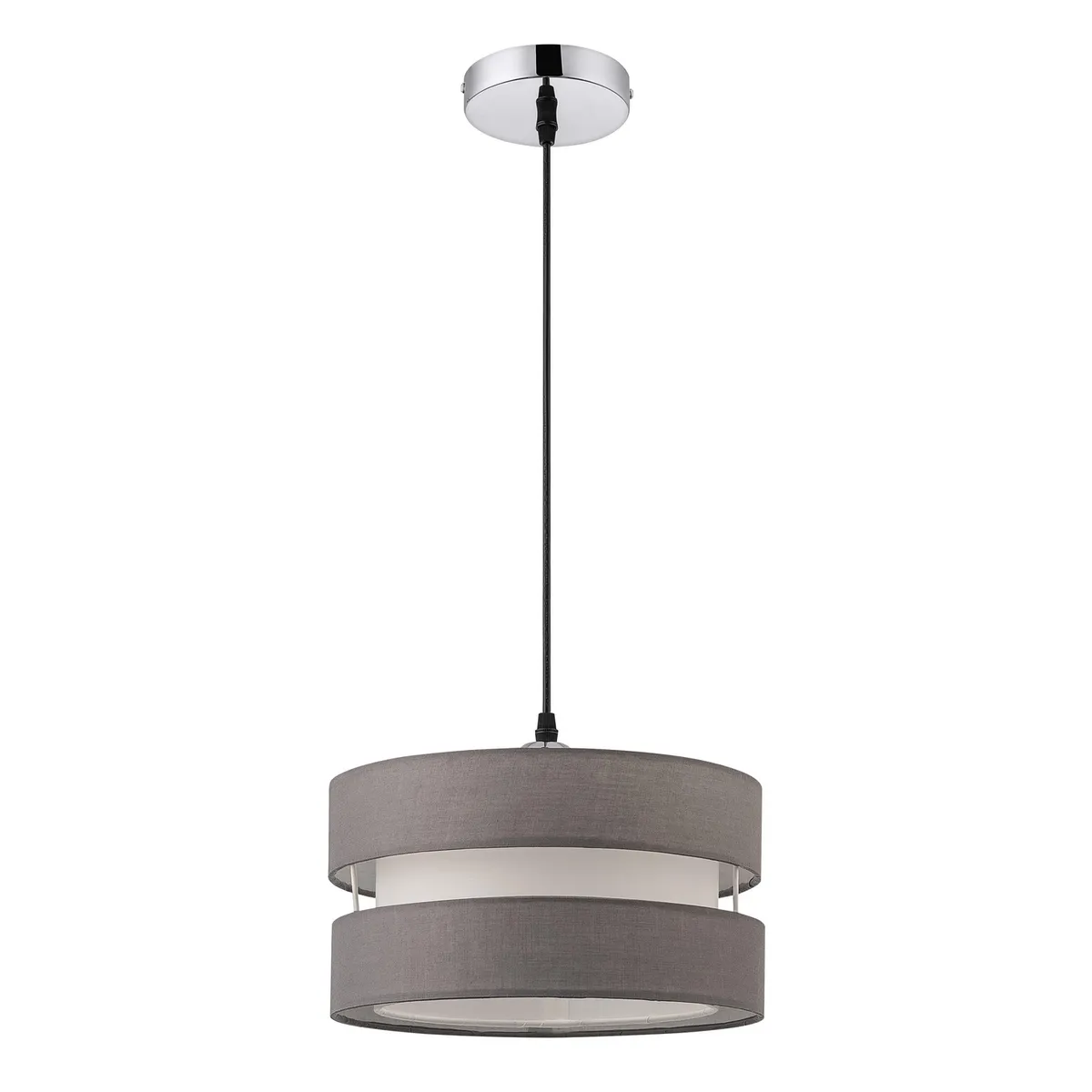 JUST HOME COLLECTION - Lámpara colgante Tela Gris