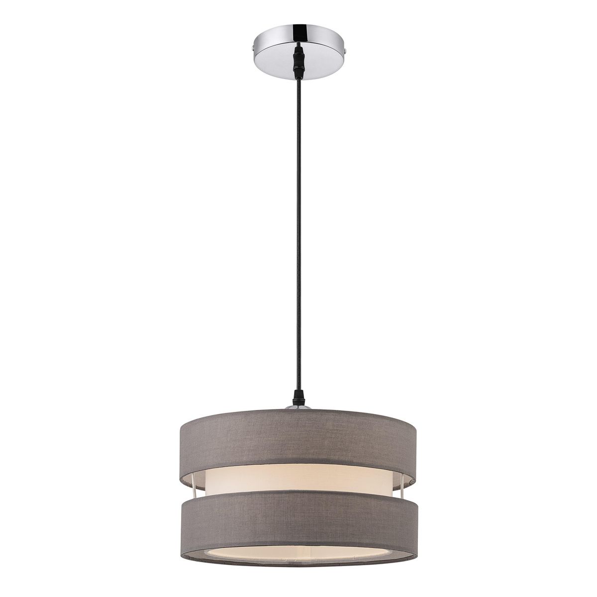 JUST HOME COLLECTION - Lámpara colgante Tela Gris
