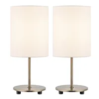 Pack 2 lámparas mesa New Niza Blanco 14x32.5 cm