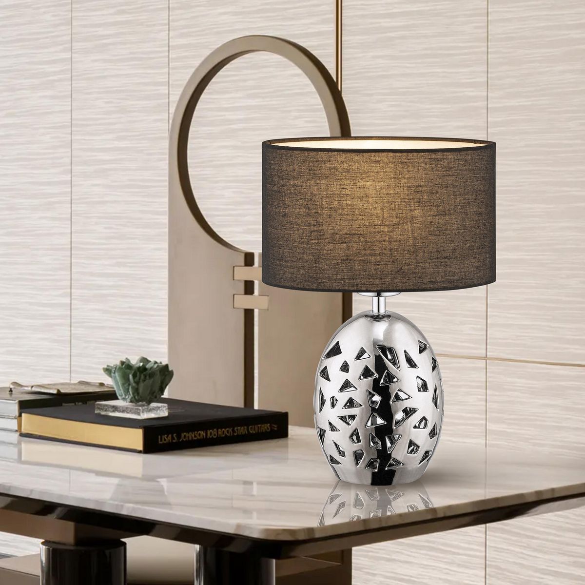 JUST HOME COLLECTION - Lámpara Mesa Aida Ceramica 22x32 cm