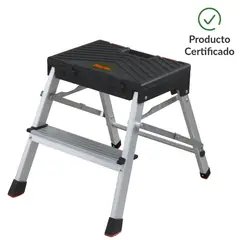 BAUKER - Escala De tijera Aluminio 65 cm 2 Peldaños
