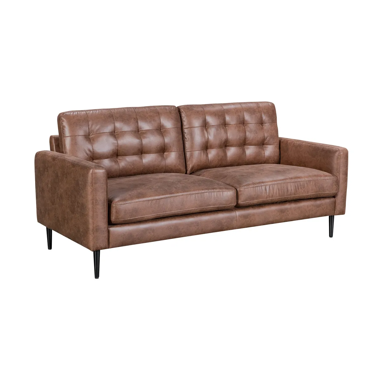 JUST HOME COLLECTION - Sofá 3 cuerpos Industrial 190x83x88 cm Café