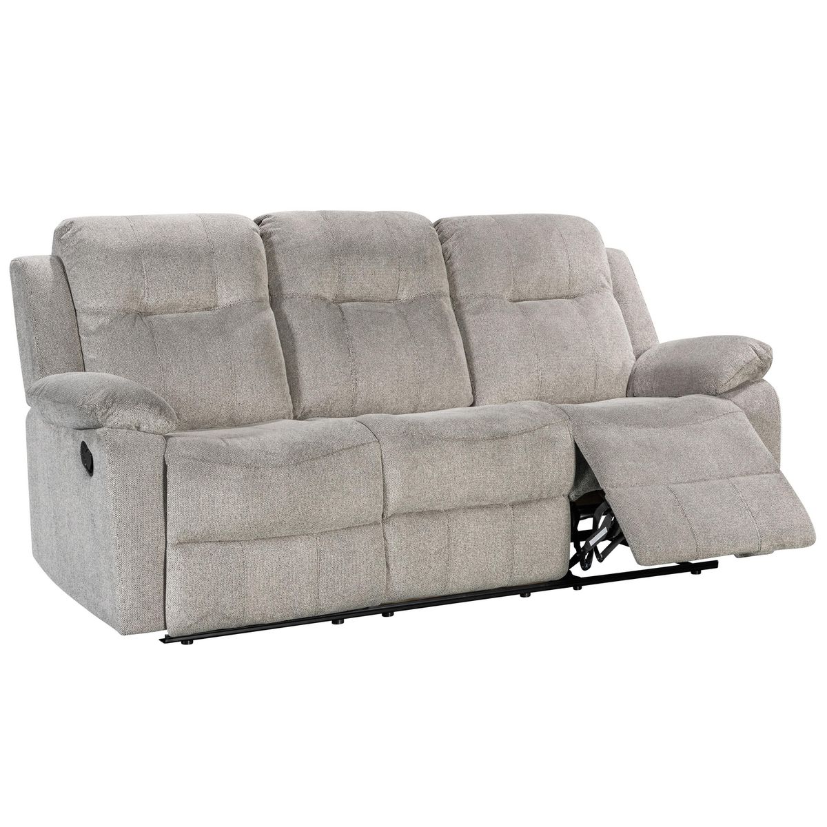 JUST HOME COLLECTION - Sofá Reclinable 3 cuerpos 210x102x95 cm Gris