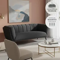 Sofá 3 cuerpos Murano 196x79x88 cm Gris