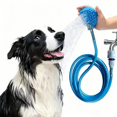 PETIZOOS - Cepillo ducha mascota 2 en 1