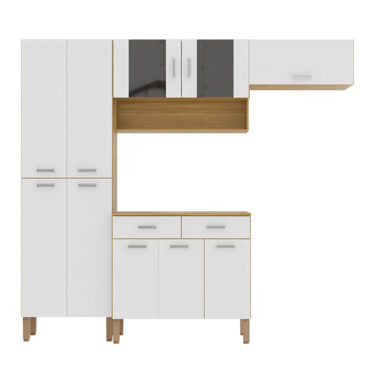 Kit Mueble Cocina 220. 9 Cm New Quartz Blanco