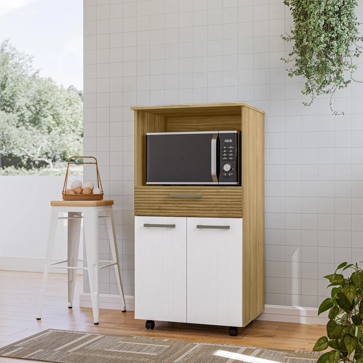 JUST HOME COLLECTION - Mueble Cocina Microondas Duetto