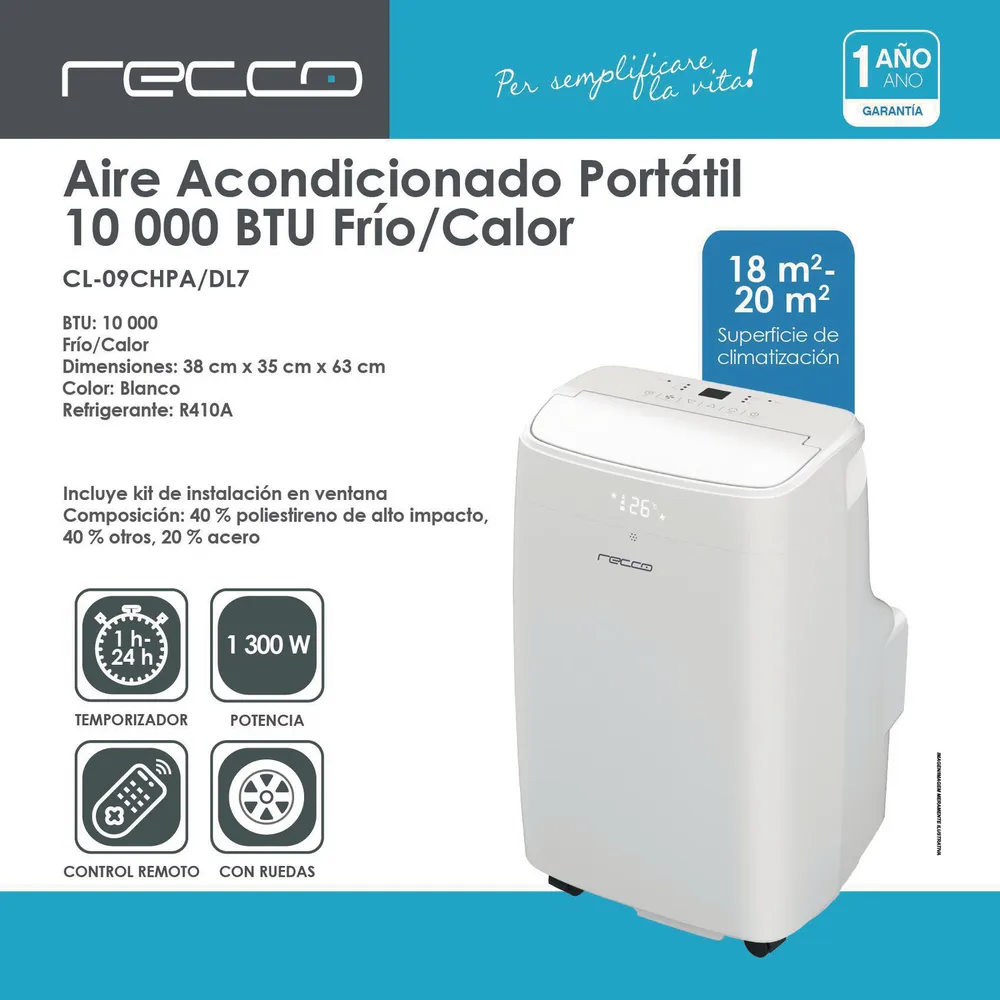 Aire acondicionado 10000 CL-09CHPA/DL7, foto 3