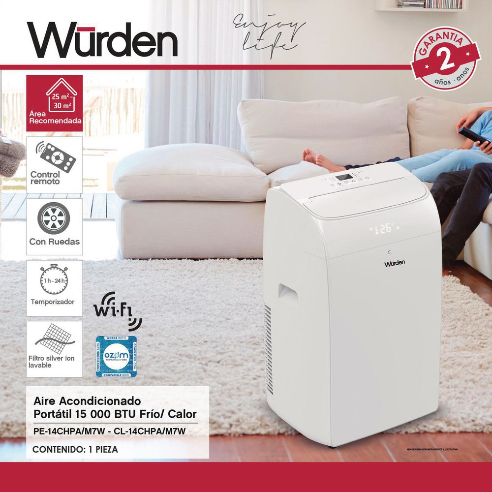 Aire Acondicionado Portátil 15000 BTU Wifi, foto 4