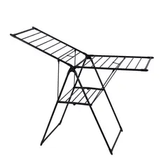 KLEINE WOLKE - Tendedero con Bandeja Plegable Acero 157x62x97 cm Negro