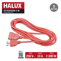 HALUX - Extensión 1 Toma(s) 5 m Naranja